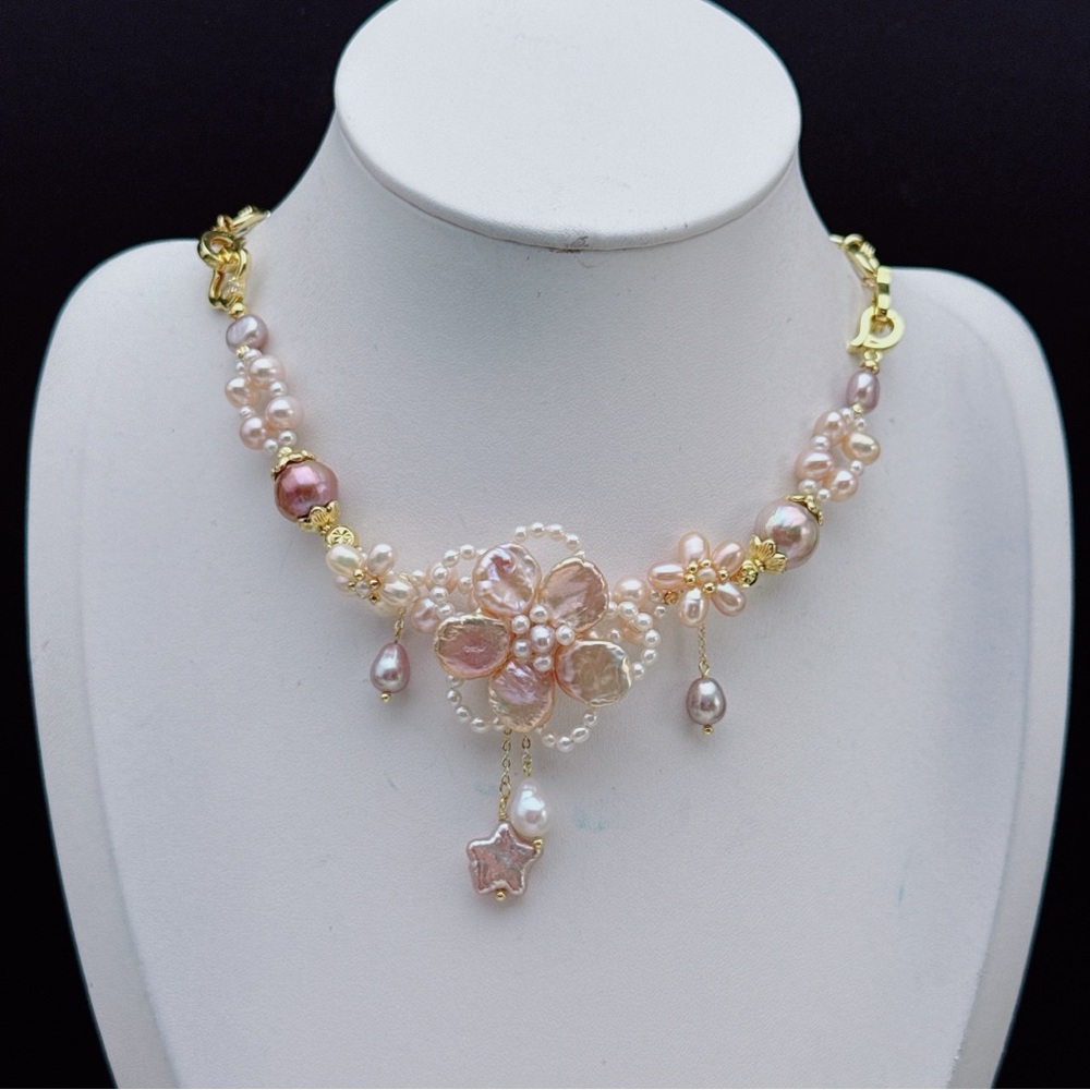 26B179 Handmade Premium Quality Freshwater Baroque Pearl Bracelet 2in1 - Picture 6 of 10